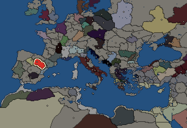 Starting territory of Arevaci, with its neighbours