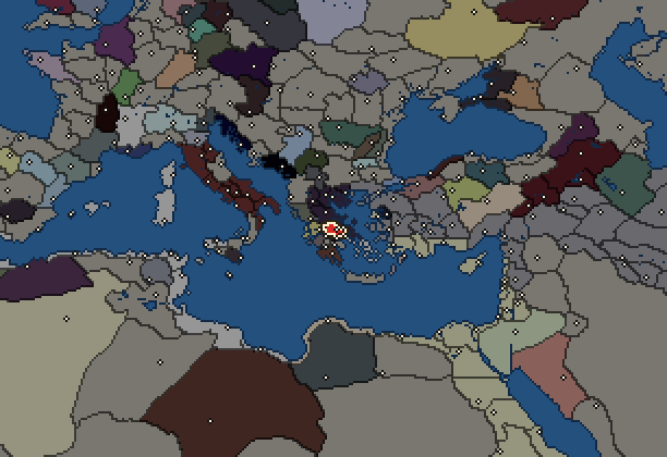 Starting territory of Boeotian League, with its neighbours