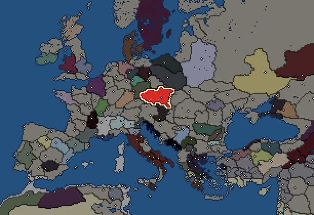 Starting territory of Boii, with its neighbours