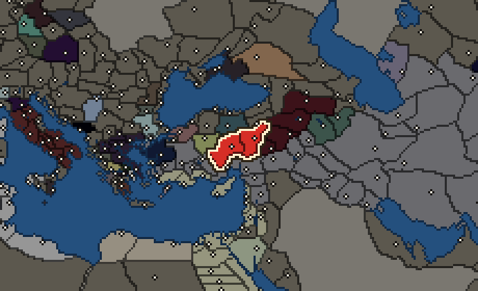 Starting territory of Cappadocia, with its neighbours