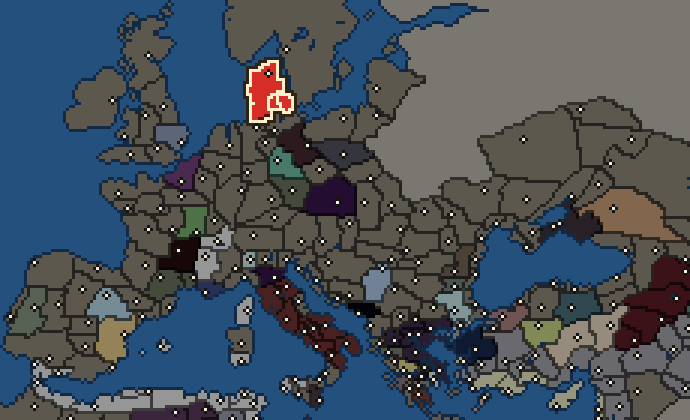 Starting territory of Cimbri, with its neighbours