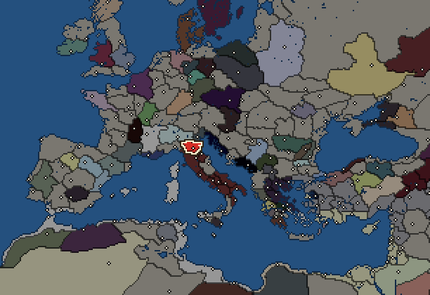 Starting territory of Cisalpine Boii, with its neighbours