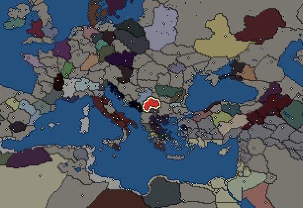 Starting territory of Dardania, with its neighbours