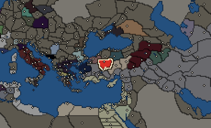 Starting territory of Galatians, with its neighbours