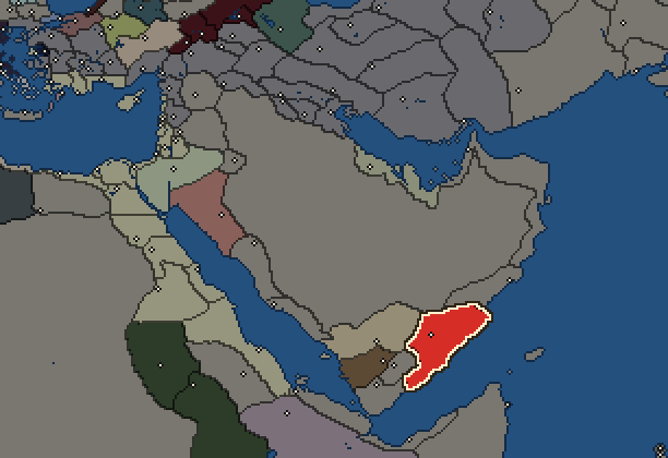 Starting territory of Hadhramaut, with its neighbours