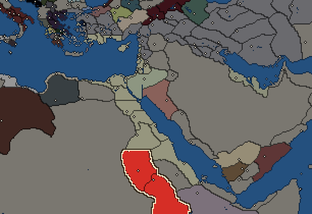 Starting territory of Kush, with its neighbours