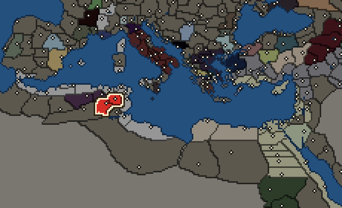 Starting territory of Massylii, with its neighbours