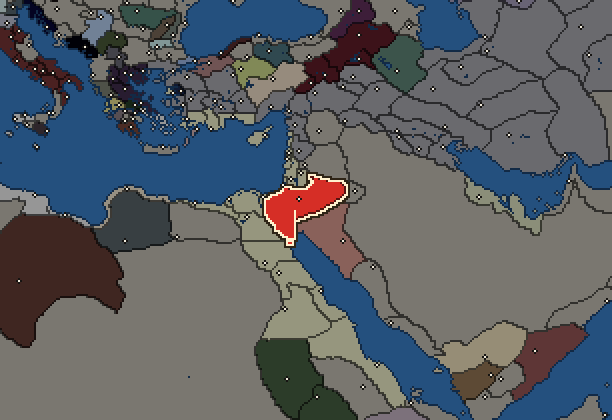 Starting territory of Nabataea, with its neighbours