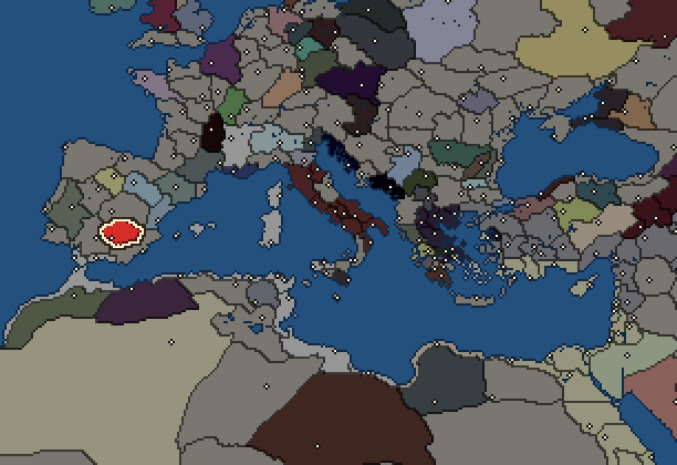 Starting territory of Oretani, with its neighbours