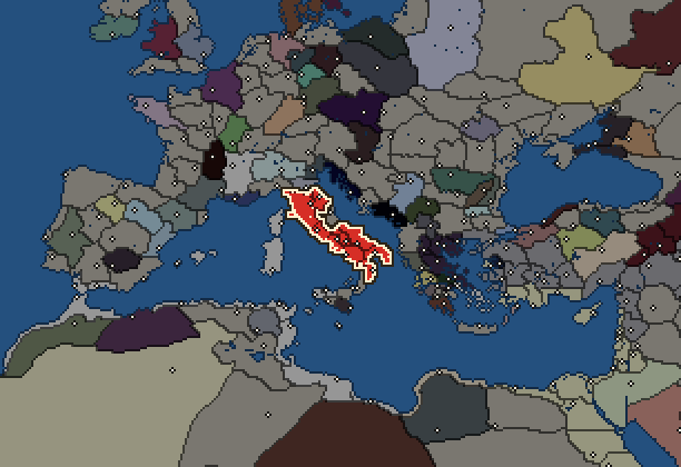 Starting territory of Rome, with its neighbours