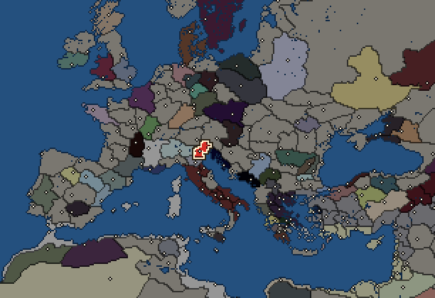 Starting territory of Veneti, with its neighbours
