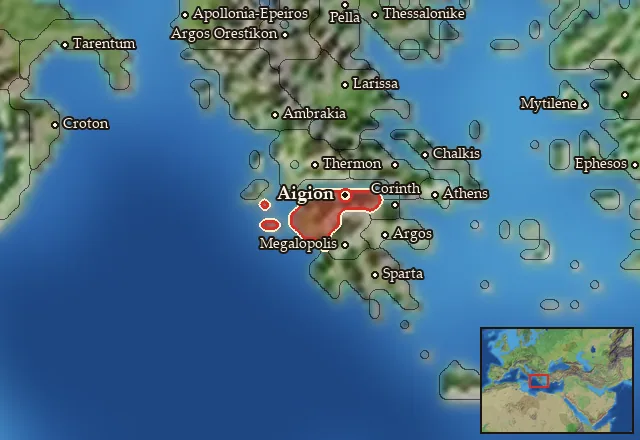 Map of Achaia and its neighbours