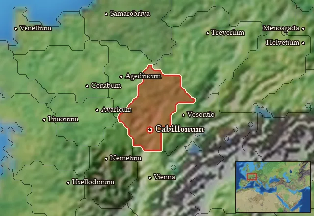 Map of Aeduia and its neighbours