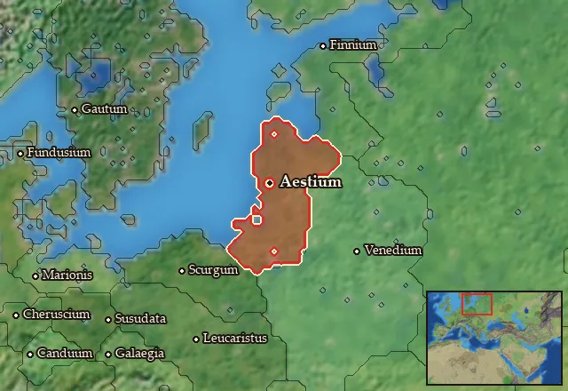 Map of Aestia and its neighbours