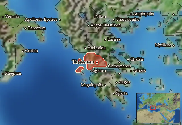Map of Aitolia and its neighbours