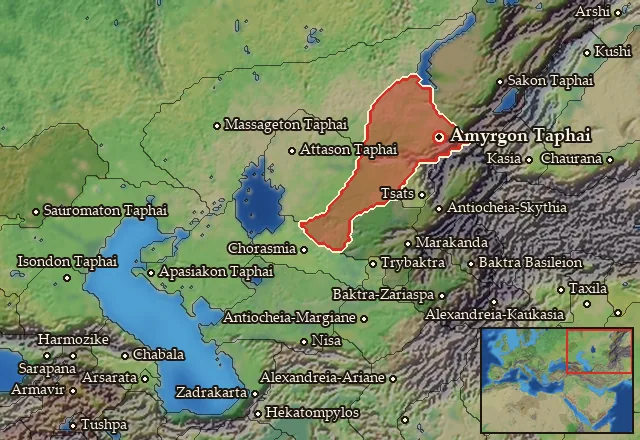 Map of Amyrgia and its neighbours