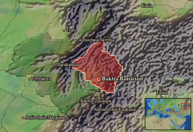Map of Anatolike Baktriane and its neighbours
