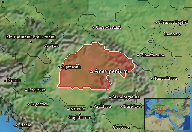 Map of Ansamenia and its neighbours