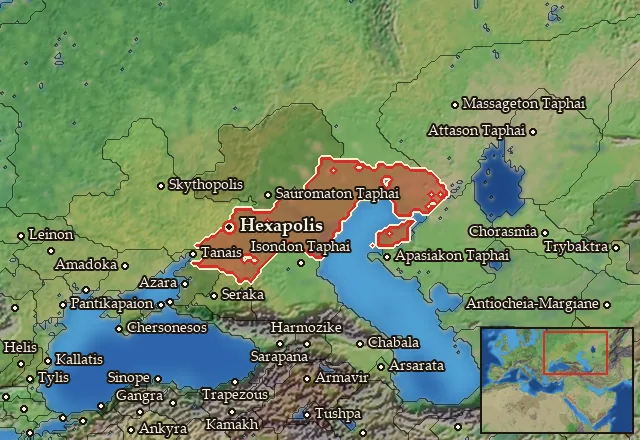Map of Aorsia and its neighbours