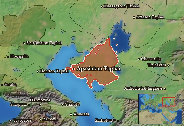 Map of Apasiakaia and its neighbours