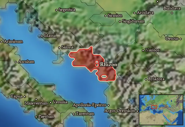 Map of Ardiaea and its neighbours