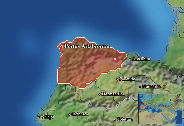 Map of Artabria and its neighbours