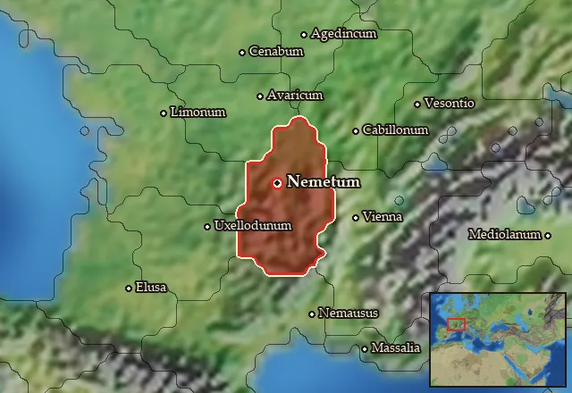 Map of Arvernia and its neighbours