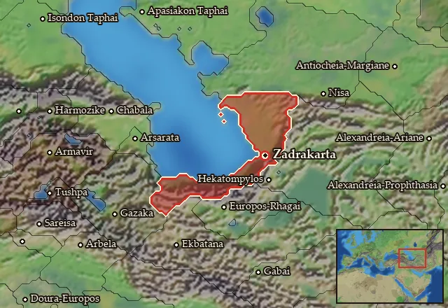 Map of Astabene and its neighbours