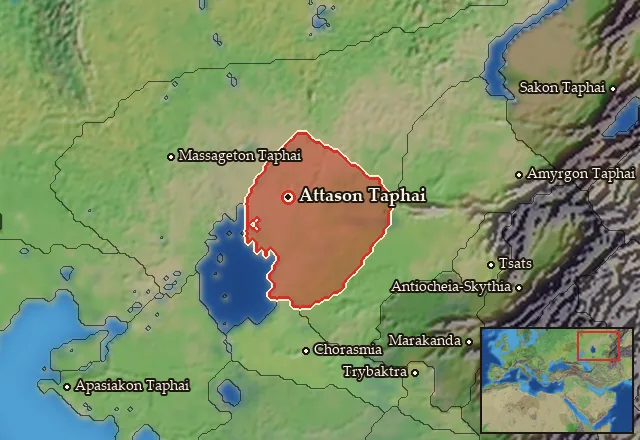 Map of Attasia and its neighbours