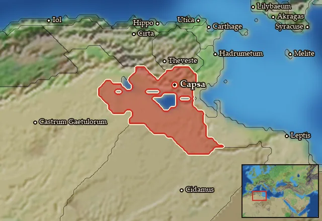 Map of Auseia and its neighbours