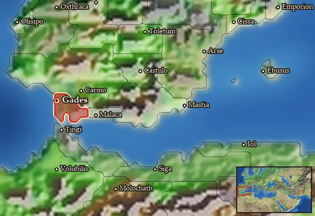 Map of Baetica and its neighbours