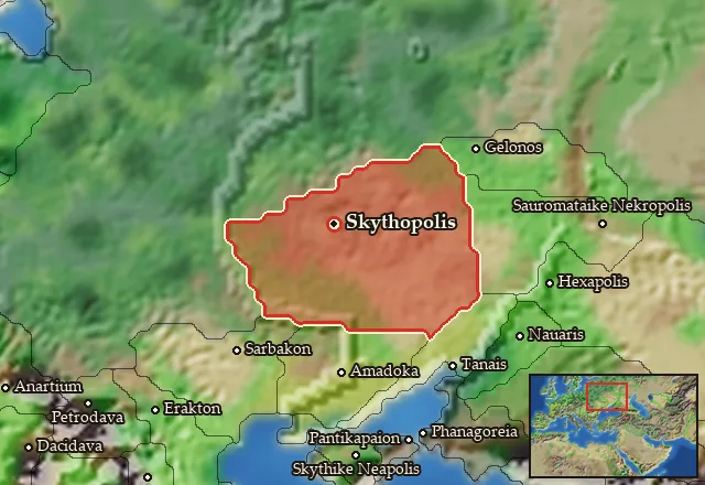 Map of Basilike Skythia and its neighbours