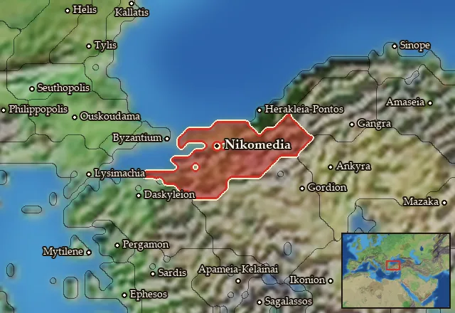 Map of Bithynia and its neighbours