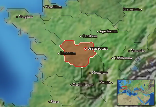 Map of Biturigia and its neighbours