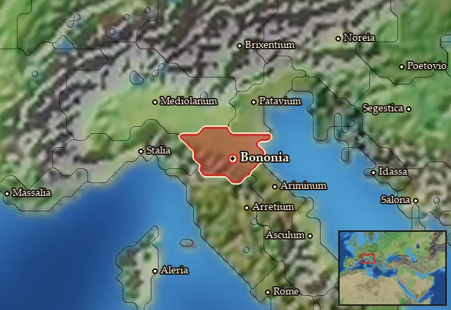 Map of Boiaea and its neighbours