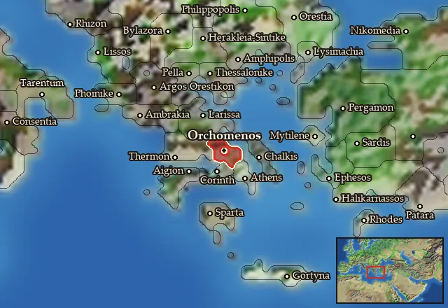 Map of Boiotia and its neighbours