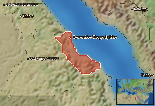 Map of Boreia Trogodytike and its neighbours