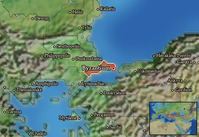 Map of Bosporos and its neighbours
