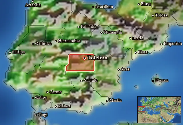 Map of Carpetania and its neighbours