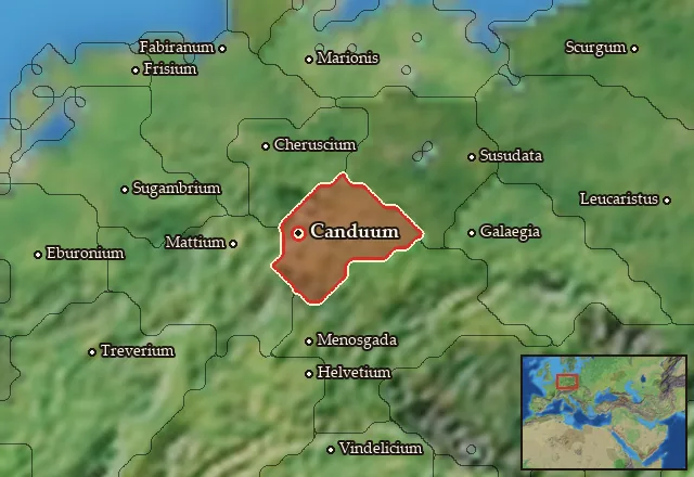 Map of Chattia and its neighbours