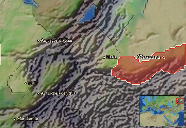 Map of Chaurania and its neighbours