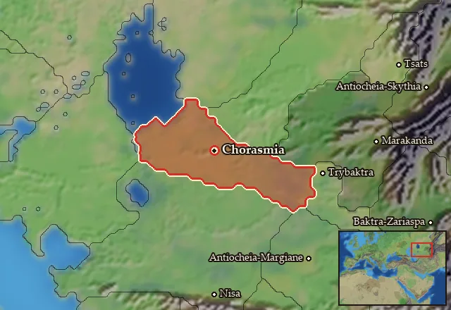 Map of Chorasmene and its neighbours