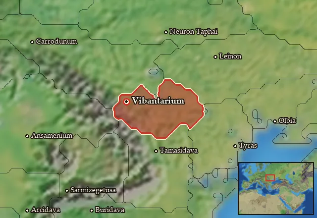 Map of Coisstobocia and its neighbours
