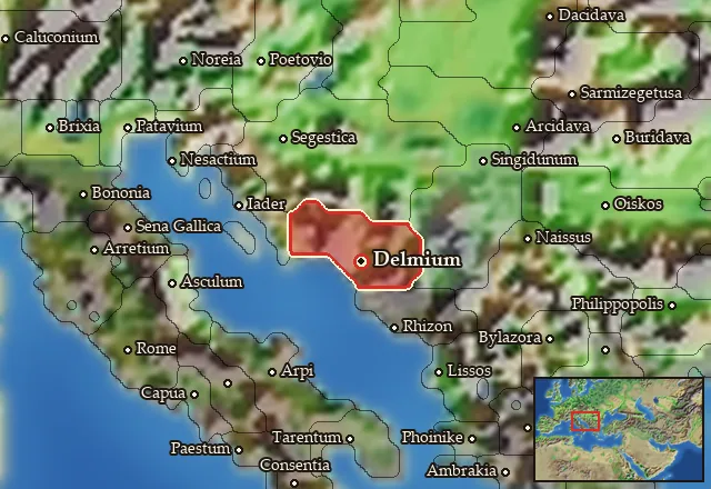 Map of Delmatia and its neighbours