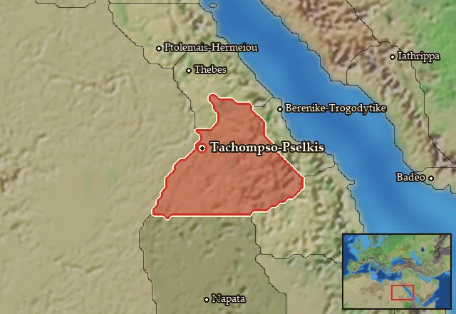 Map of Dodekaschoinos and its neighbours