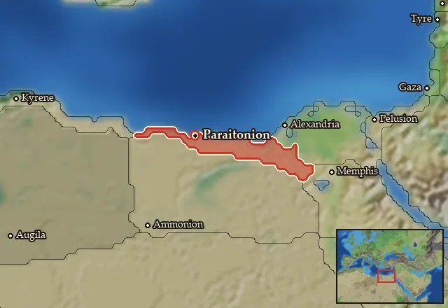 Map of Dytike Aigyptos and its neighbours