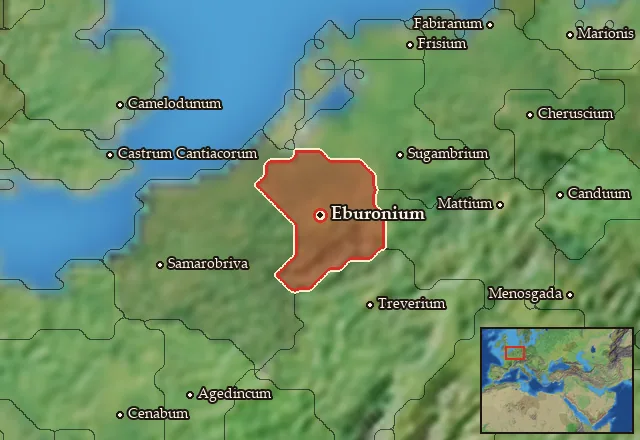 Map of Eburonia and its neighbours