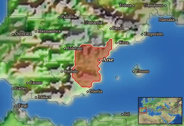 Map of Edetania and its neighbours