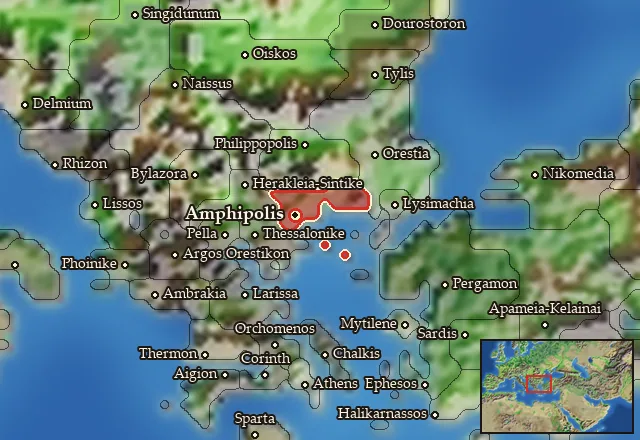 Map of Edonis and its neighbours