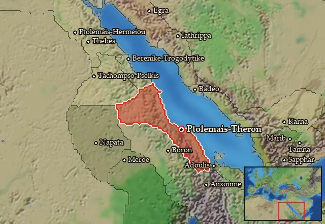 Map of Epi Theron and its neighbours